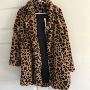 Animal print coat